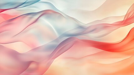 Obraz premium Gentle waves of muted colors flow across the frame, crafting a serene and minimalist abstract backdrop.