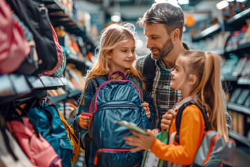 Education Prep, Family Shopping for School Supplies