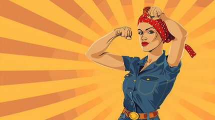 Rosie the riveter vector illustration International