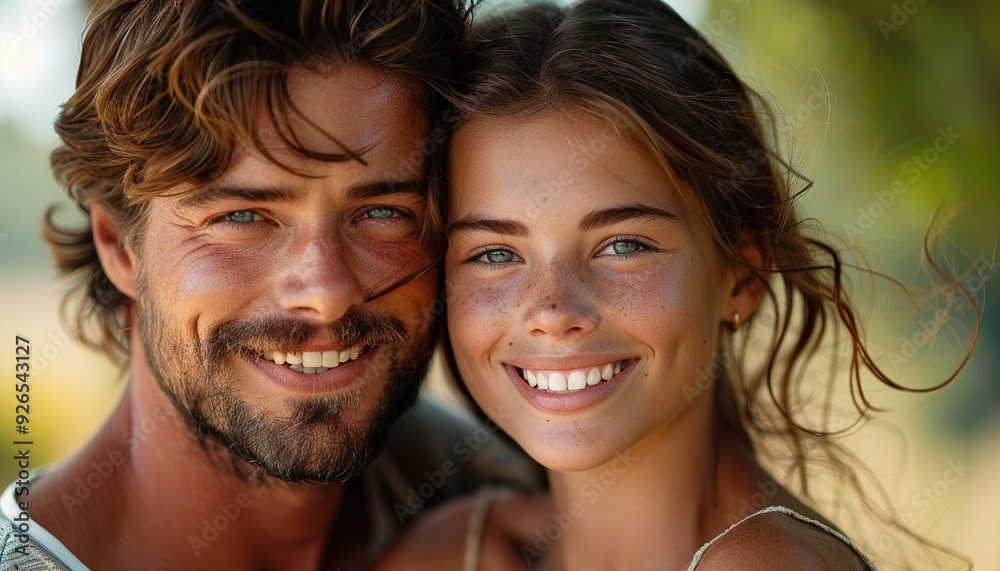 Poster portrait of a happy couple