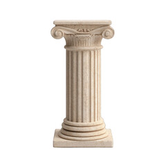 Elegant classical pillar showcasing intricate design and historical significance, perfect for architectural and artistic themes. transparent background