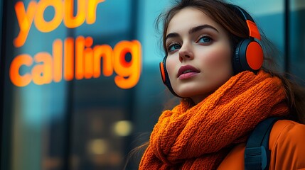 Professional banner template, customizable for "your calling" theme, high resolution, contemporary design.