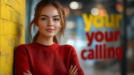 High-resolution banner with a "your calling" theme, customizable design, ideal for professional branding.