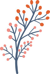 Simplicity floral freehand drawing flat design.