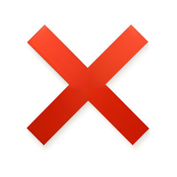recommend clip art: Sign X. Сross symbol cross in a red circle. Generative AI