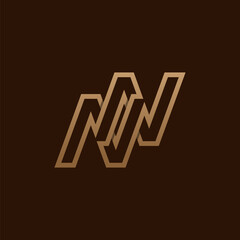 Initial Letter NN Logo, Monogram Logo letter N with N combination, design logo template, vector illustration