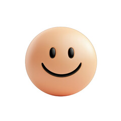Fototapeta premium A cheerful emoji representing happiness, featuring a simple smile and round shape, perfect for conveying joy and positivity. transparent background