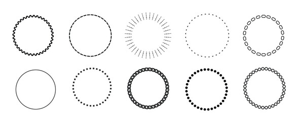 Circle set Vector illustration.