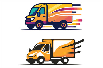 Shipping Fast Delivery Van Icon Vector