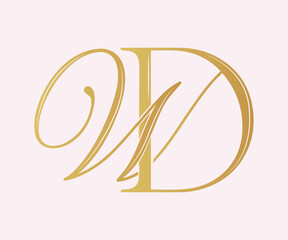 WD, DW, logo WD, Letter WD,monogram WD, vector, logo, Wedding Monogram Initials, Wedding Logo, Wedding Monogram,Logo Design