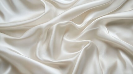 Obraz premium Fine smooth silk fabric with a light sheen white color