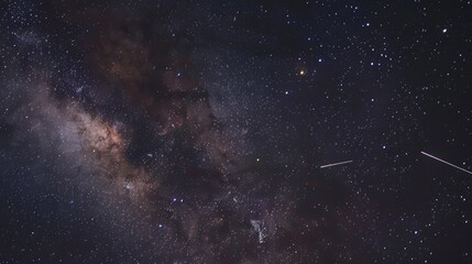 shooting star , meteor , star field , night sky , celestial body