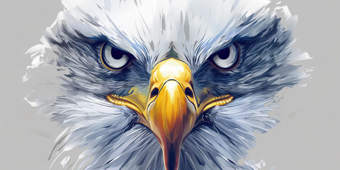 Intense Focus of a Majestic Eagle - Close-Up Artistic Portrait