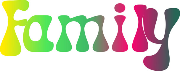 Family. Vector typography text. Inscription for home design, doormat, card, poster, banner, t-shirt. Hand drawn modern calligraphy text, Family - custom calligraphy text