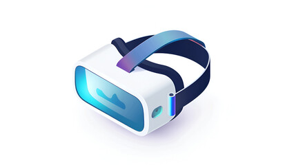 Vr headset icon 3D isometric on white background