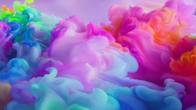 Dynamic Multi-Colored Cloud Effect with Bright Vivid Colors