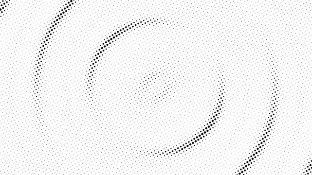 Smooth Rounded Border loop Checkered Halftone wave Pattern Abstract Background. Chequered Square Particles Subtle Texture Pop Art Design. Half Tone Contrast Graphic Minimalist Art Wide animation