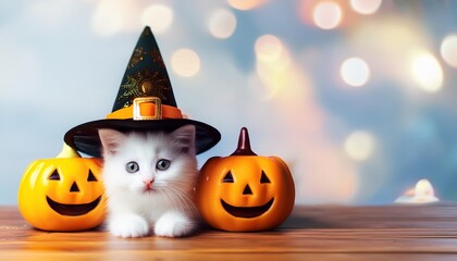 Naklejka premium 猫とハロウィン（cat and halloween） 