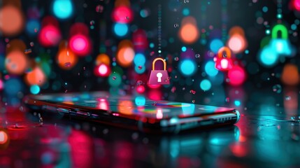 A close-up of a smartphone screen displaying a password manager app, showcasing secure password storage and management for cybersecurity purposes.