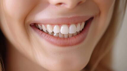 Dental aligners in the mouth of a beautiful girl while smiling