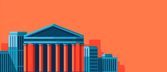 Obraz premium Finance sector, money and capital, flat design illustration