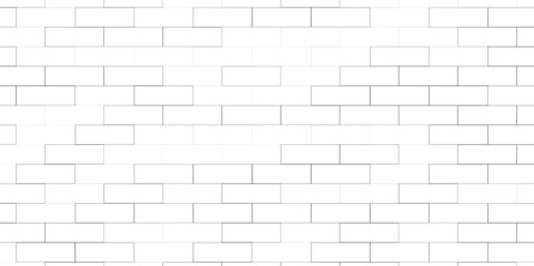 Abstract Black and White Structural Brick Wall. Panoramic Solid Surface. Vector Illustration