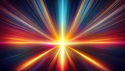 Obraz premium A blend of a photo and a background, styled with beams of light radiating from a central point.