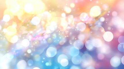Abstract bokeh effect soft pastel colors isolated white background