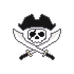 Obraz premium PIRATES SKULL ICON PIXEL ART.ai