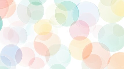 Abstract pattern of circles soft pastel colors isolated white background