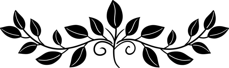 Floral and flower frame divider illustration.