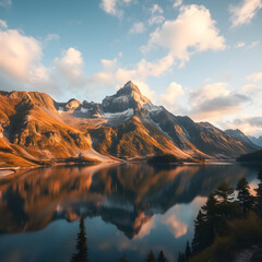 Obraz premium El Corazón de la Naturaleza: Lago de Montaña