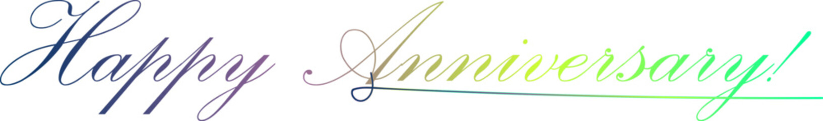 gradient color, Happy Anniversary Calligraphic Inscription. Calligraphic Lettering Design Template. Creative Typography for Greeting Card, Gift Poster, Banner