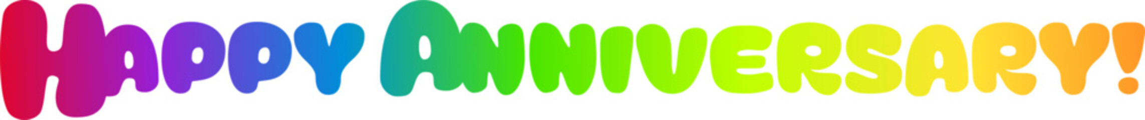 gradient color, Happy Anniversary Calligraphic Inscription. Calligraphic Lettering Design Template. Creative Typography for Greeting Card, Gift Poster, Banner