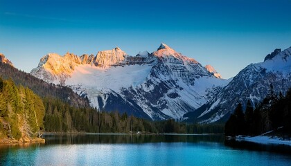 Fototapeta premium Lake with Mountain Reflections