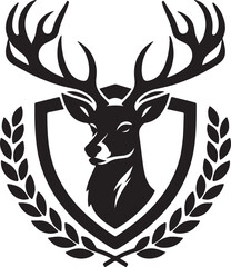 Deer Shield Vector