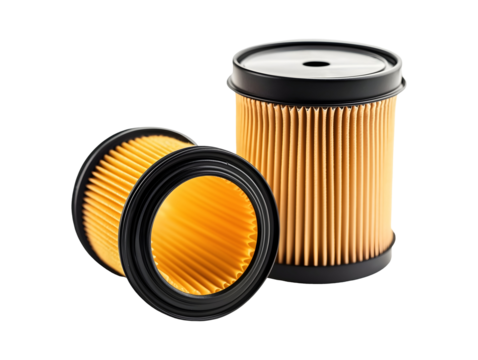 Air, fuel or oil filters isolated on transparent or white background