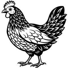 hen Vector silhouette