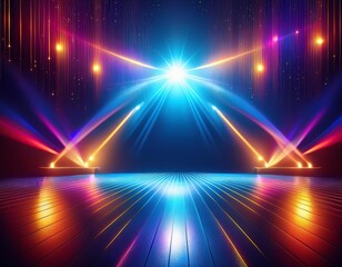 Background show design bright scene abstract light stage night empty illuminated spotlight