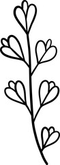 Simplicity floral freehand drawing flat design.