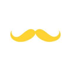 Moustache icon on white background. Vector illustration