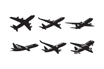 Plane silhouette vector illustration