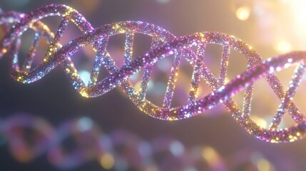 DNA molecules intricately woven together in a bright 3D rendering, symbolizing the complexity of life and science.