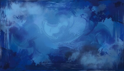 Fototapeta premium Cool blue abstract design with a distressed, textured background