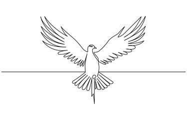 Bird in one continuous line drawing
