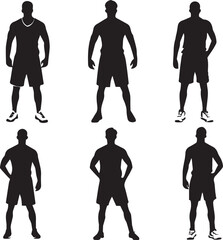 Silhouettes of People isolated on white background