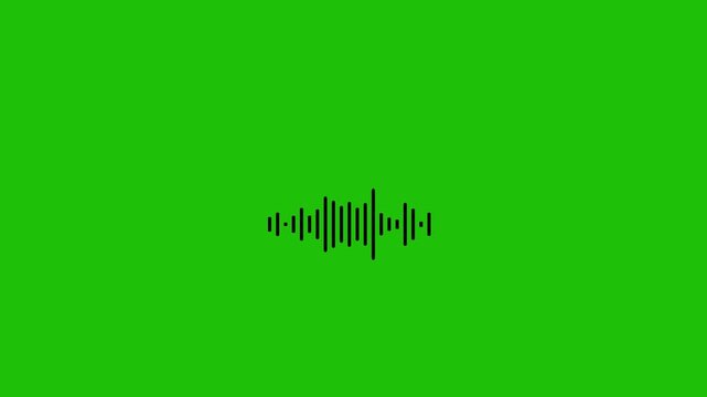 Audio waveform spectrum animation. Visualization of recording and playback of sound, Futuristic sound wave visualization. audio frequency 4k video.
