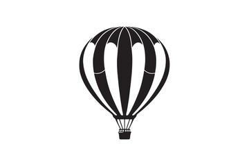 Obraz premium Hot air balloon silhouette vector illustration