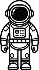 astronaut silhouette illustration black and white