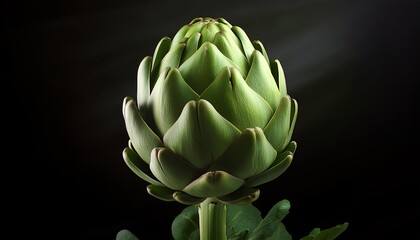 Obraz premium Food healthy raw vegetable market green fresh artichoke plant organic